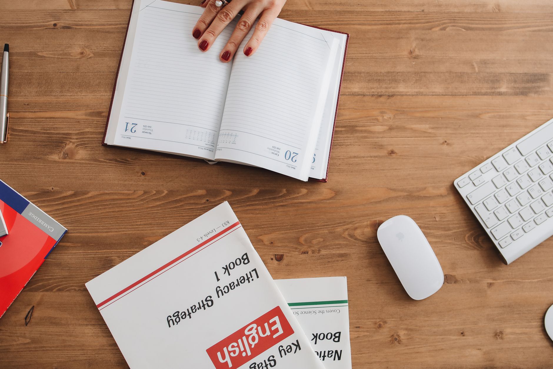 Material didáctico y libros de inglés en academia de idiomas