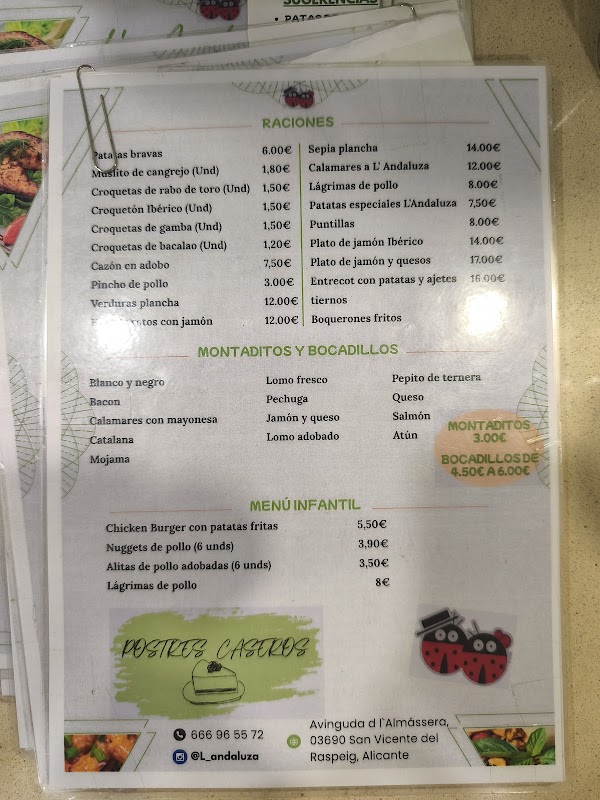 Cervecería L'andaluza, Bar-Tapas